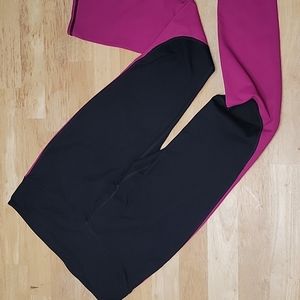 Fabletics Black and Pink Fleece Leggings